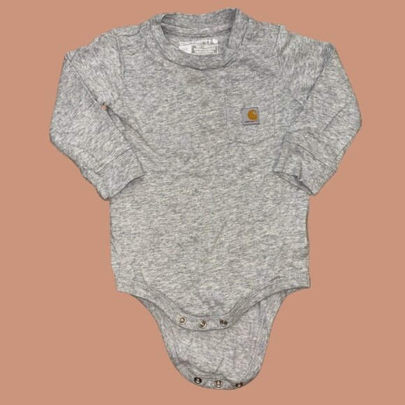 Carhartt Gray Long Sleeve Onesie - Picture 1 of 2